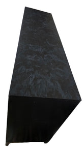 Pre-owned black credenza, 70 by 18 by 36.5, granite top, SHL Cartersville GA serving Northwest Georgia.