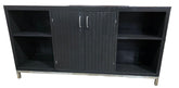 Black credenza with granite top, 70 x 18 x 36.5, pre-owned hotel furniture SHL Cartersville GA serving Northwest Georgia.