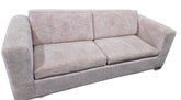 Blush pink sofa with queen sleeper pullout, 80W x 36D, available at SHL Cartersville GA near Atlanta