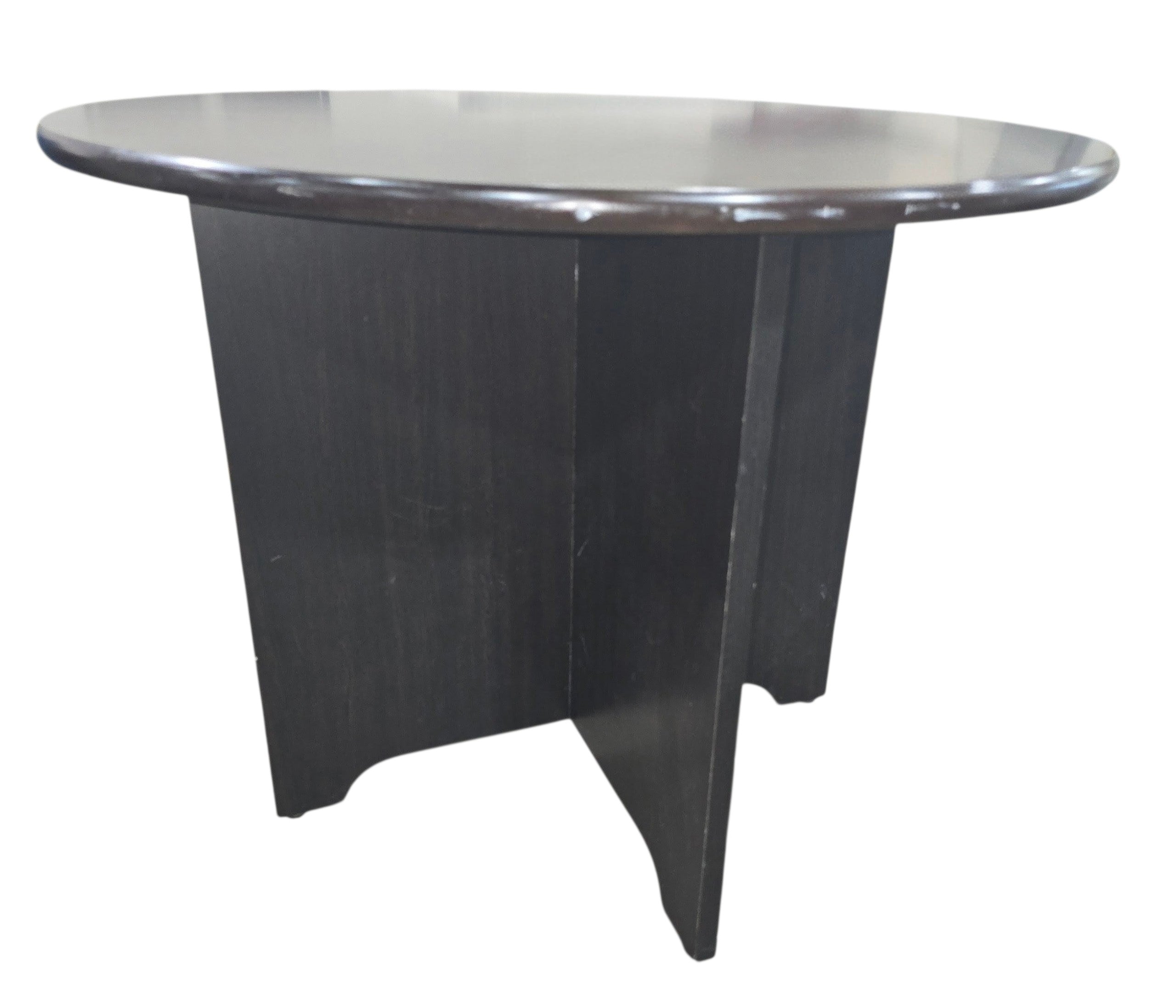 37.5" Round Espresso Wood Accent Table