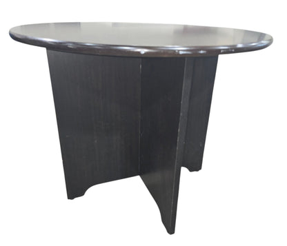 37.5" Round Espresso Wood Accent Table
