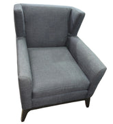 Classic dark blue wingback armchair, hotel liquidation furniture from SHL Cartersville GA