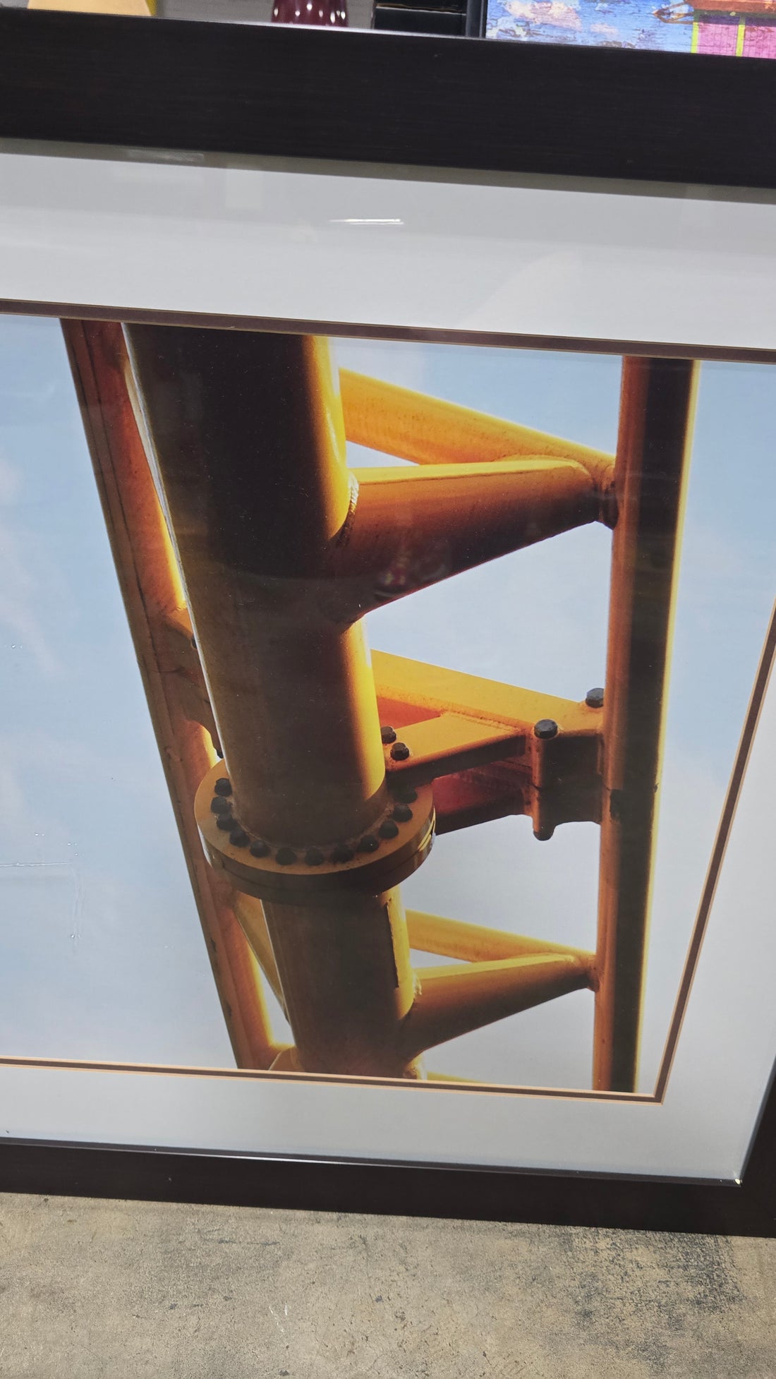 Black Framed Roller Coaster Structure Print-29.5" X 29.5"