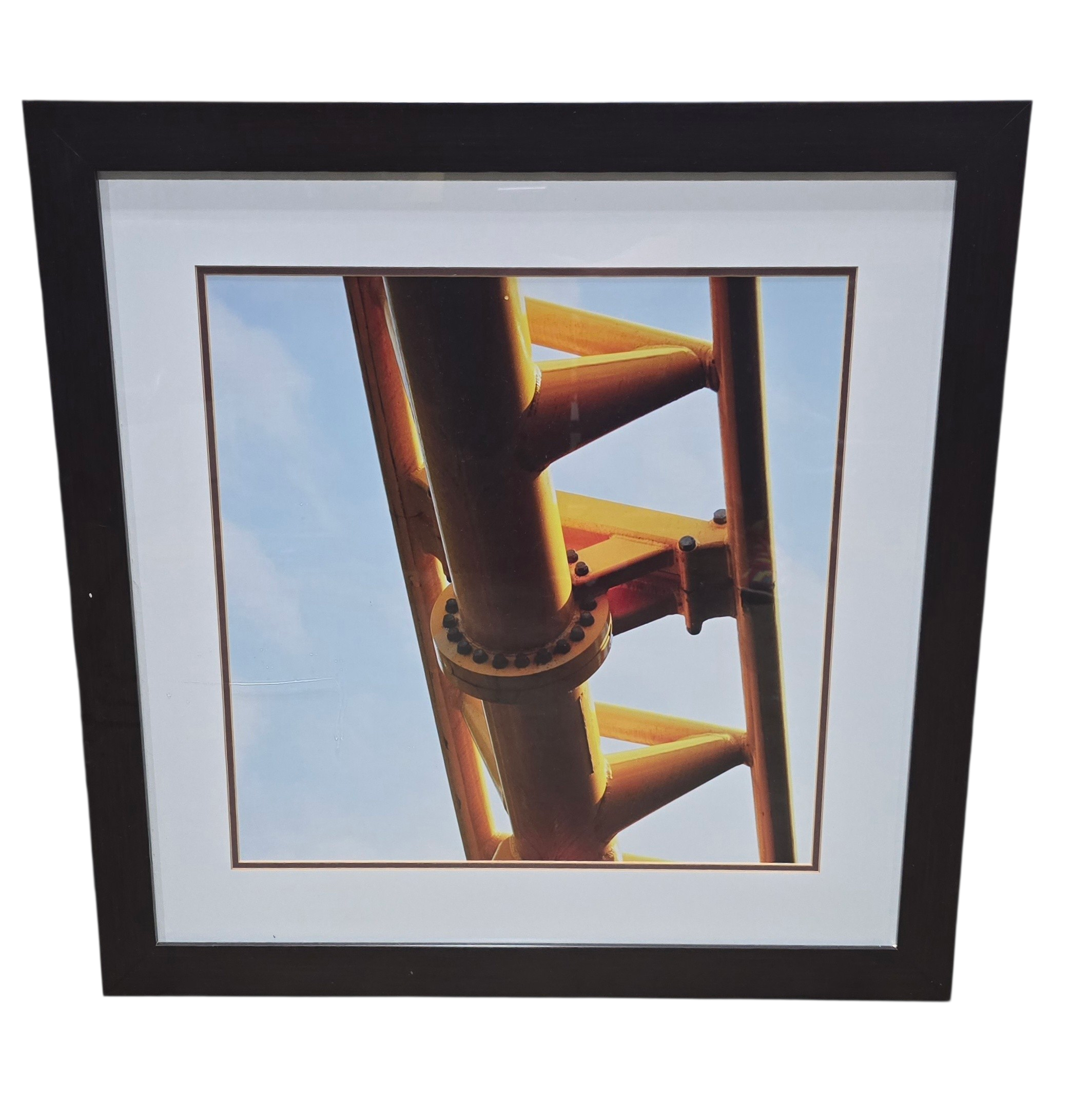 Black Framed Roller Coaster Structure Print-29.5" X 29.5"