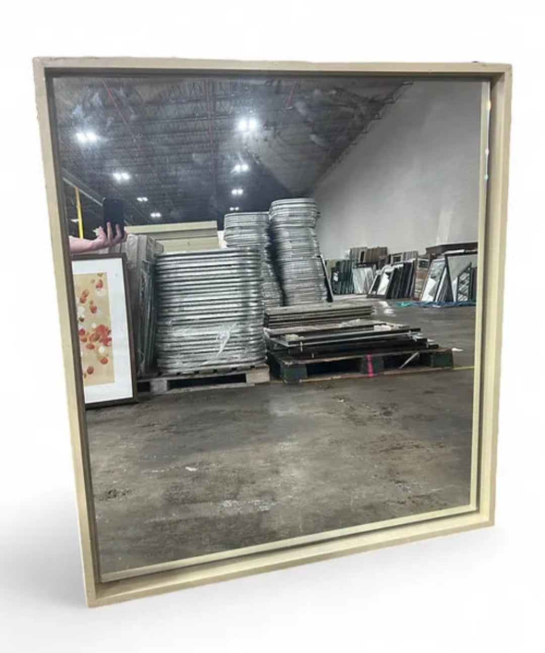 Cream Framed Wall Mirror – 38.5 x 50