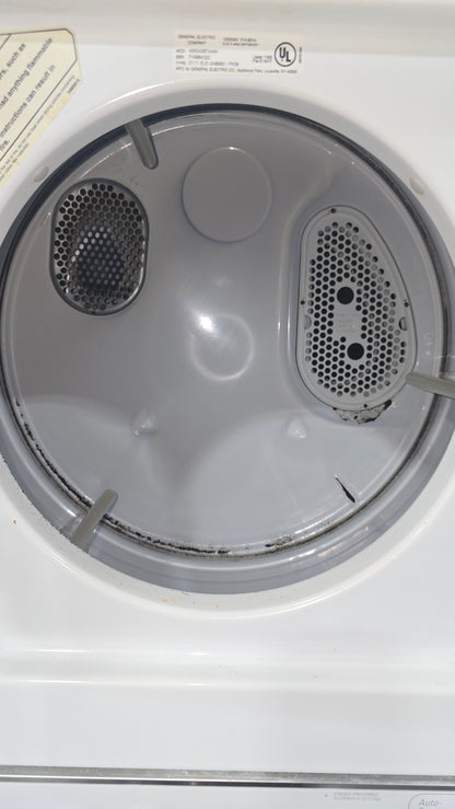 GE Spacemaker 24-inch stacked laundry center, used and in good condition from resort