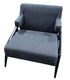 Hotel accent chair, navy blue upholstery with black frame, 28.75 x 23.25 x 32, SHL Cartersville GA serving Northwest Georgia.