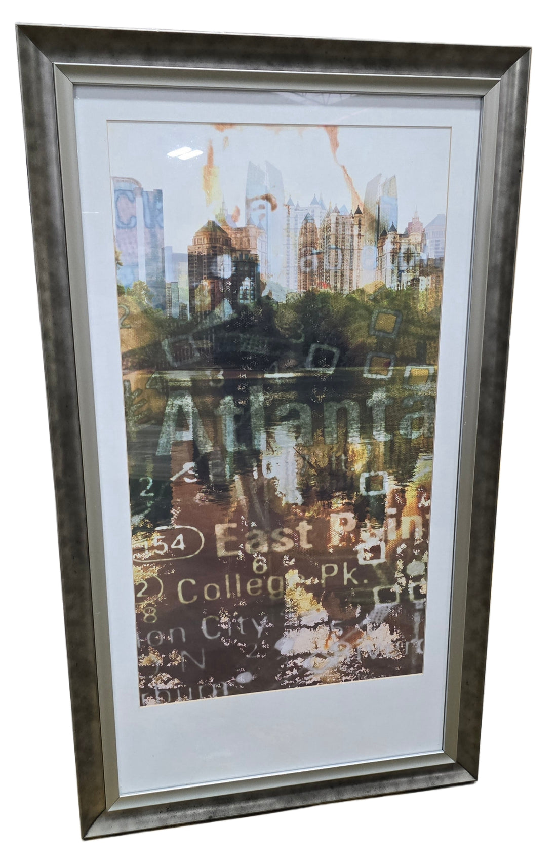 Hotel wall art, Atlanta city design, 22 x 38 inches, SHL Cartersville GA serving Northwest GA.