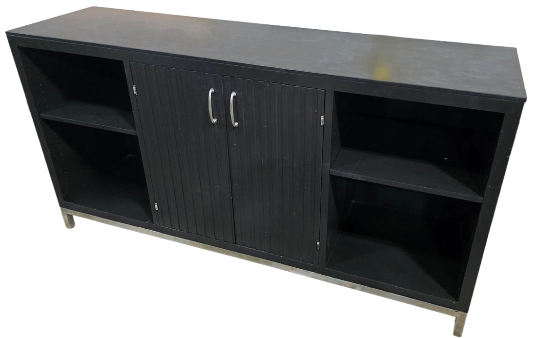 Hotel credenza with black finish and granite top, 70W x 18D x 36.5H, SHL Cartersville GA serving Northwest GA.