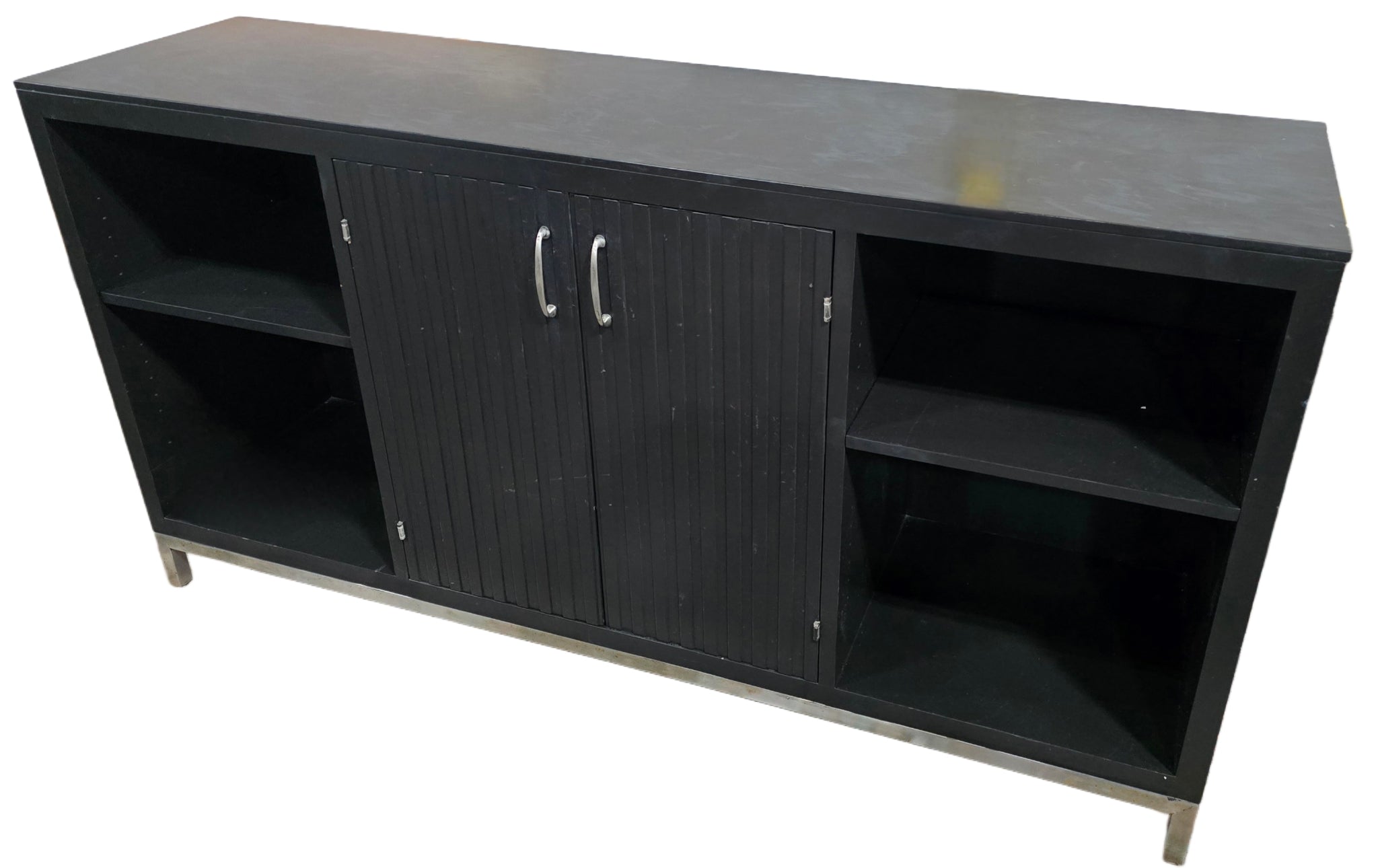 Hotel credenza with black finish and granite top, 70W x 18D x 36.5H, SHL Cartersville GA serving Northwest GA.