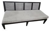 Pre-owned wooden patio bench with removable padding – hotel outdoor furniture resale SH Liquidation