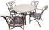 Tropitone round outdoor dining table 41.5in diameter with stone top and metal legs – pre-owned hotel patio furniture liquidation Cartersville GA