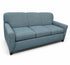 Kellex blue queen sofa sleeper with three cushions and upholstered arms