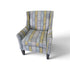 Kellex gray yellow and cream geometric patterned upholstered chair