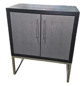 Modern black and grey storage cabinet, 30W x 15D x 36.25H, available at Southern Hospitality Liquidation Cartersville GA