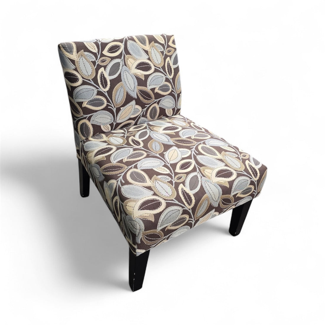 Patterned upholstered accent chair with leaf-print design from SHL Cartersville GA