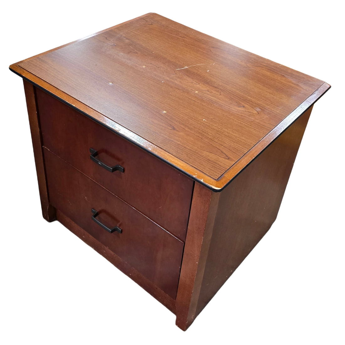 Pre-owned American of Martinsville nightstand, 2 drawers, 26W x 22D x 23H, SHL Cartersville GA near Atlanta.