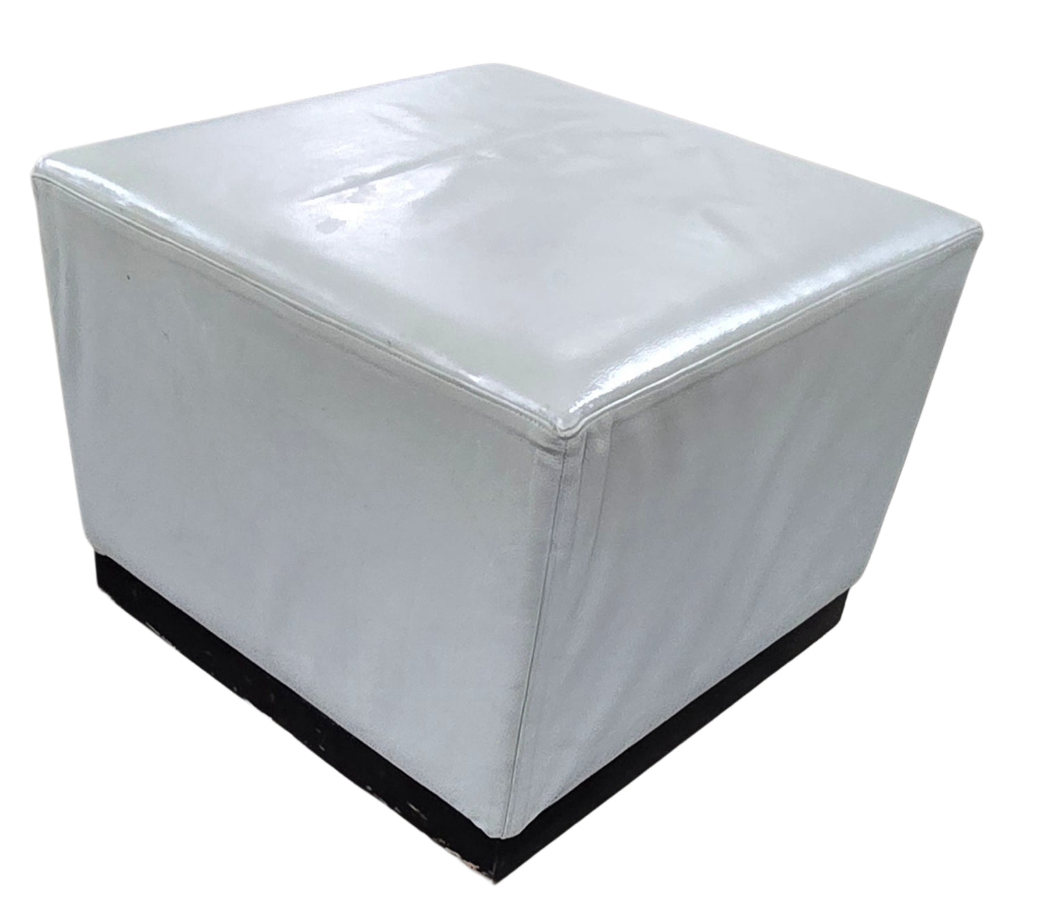 Loews Light Gray Vinyl Ottoman