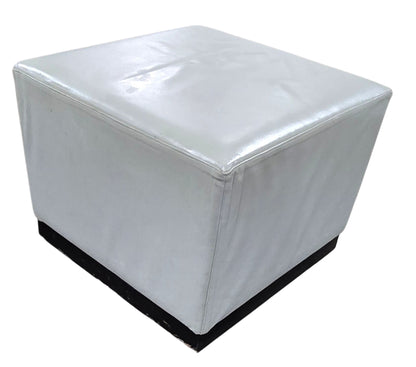 Loews Light Gray Vinyl Ottoman