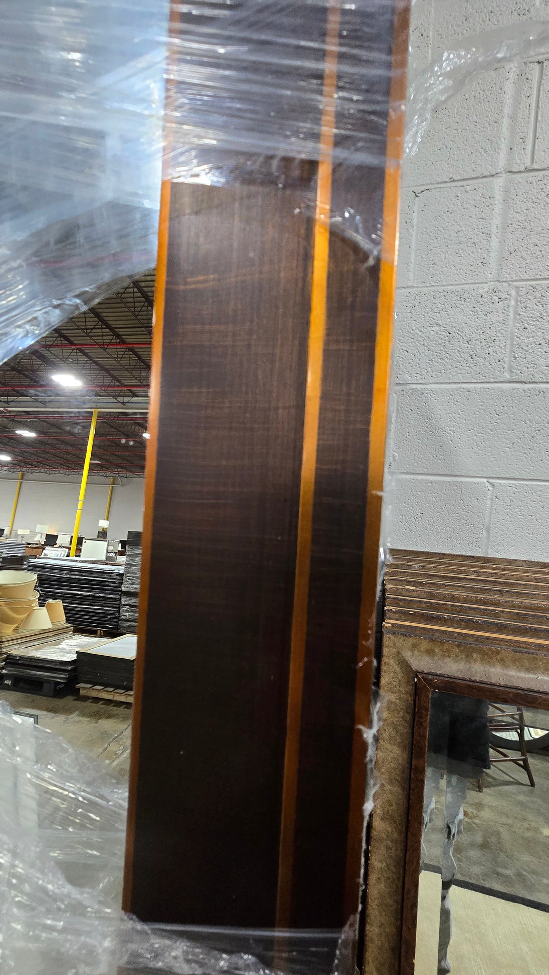 Brown Framed Full-Length Dressing Mirror – 28.5"W x 70.75"H