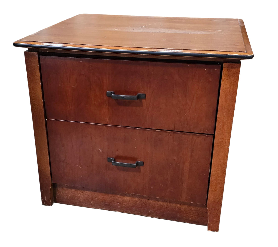 Large Two Drawer Nightstand