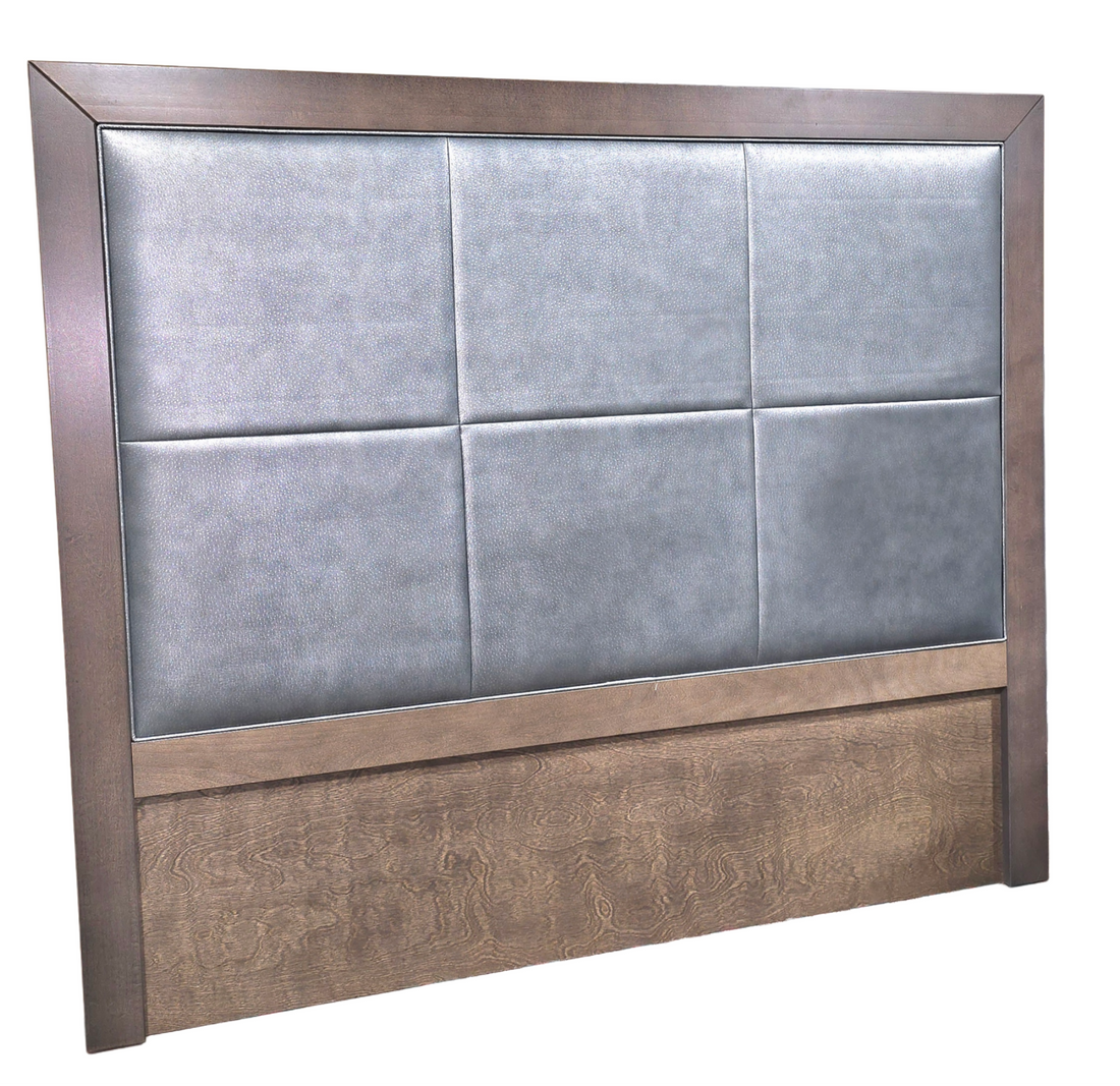 Gray Padded King Headboard