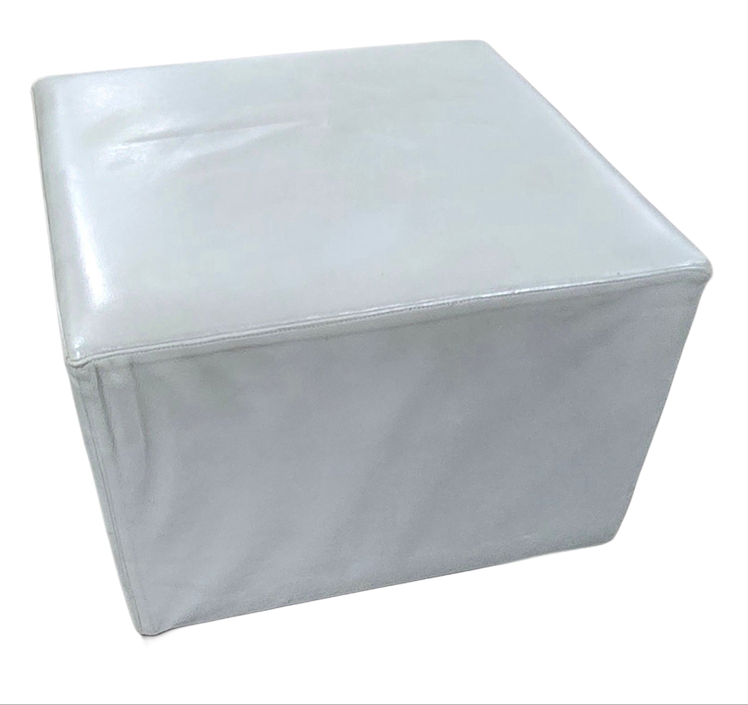 Loews Light Gray Vinyl Ottoman