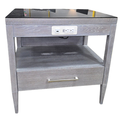 Glass Top Nightstand