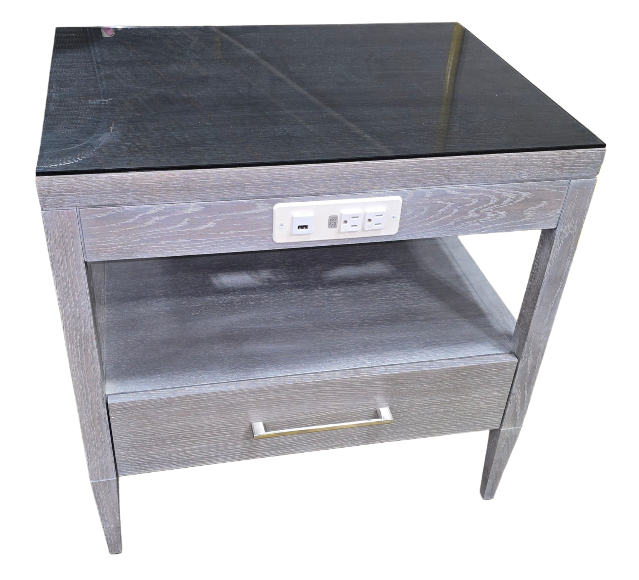 Glass Top Nightstand