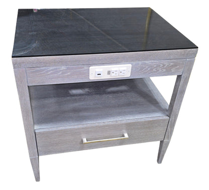 Glass Top Nightstand