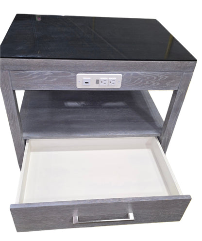 Glass Top Nightstand