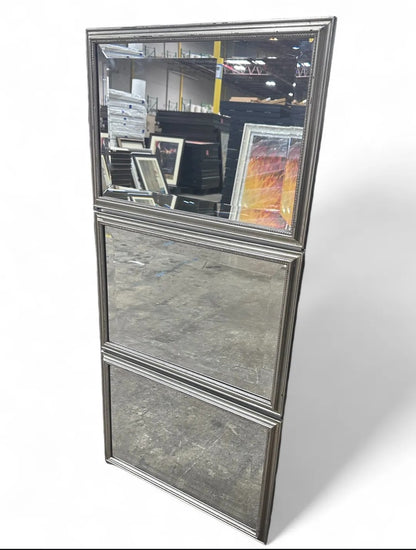 42 X 20 Silver 3-Tier Mirror