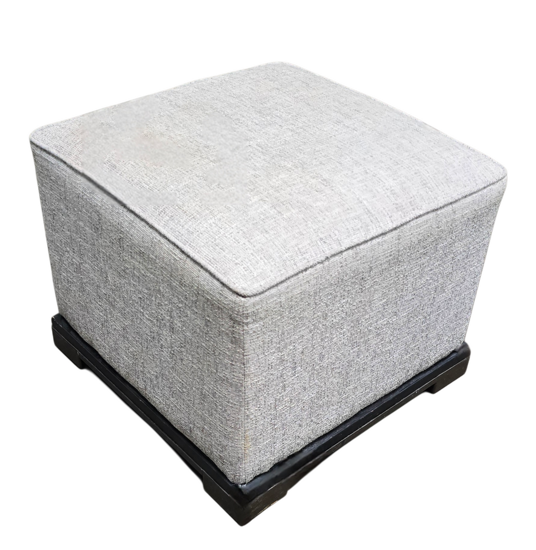 Light Gray Fabric Ottoman
