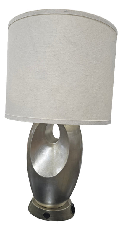 Brushed Silver Tone Lamp