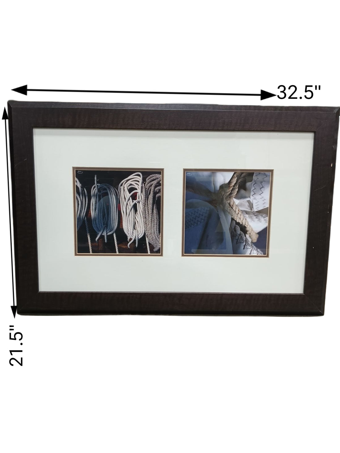 32.5 X 21.5 Nautical Art with Black Frame