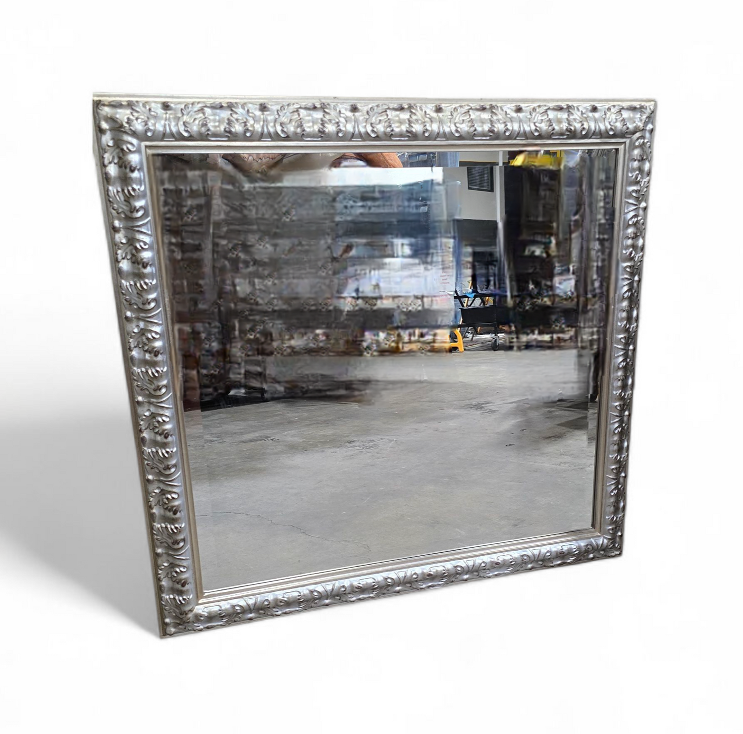 SHL 40 x 38 mirror with antique silver finish used and in good condition