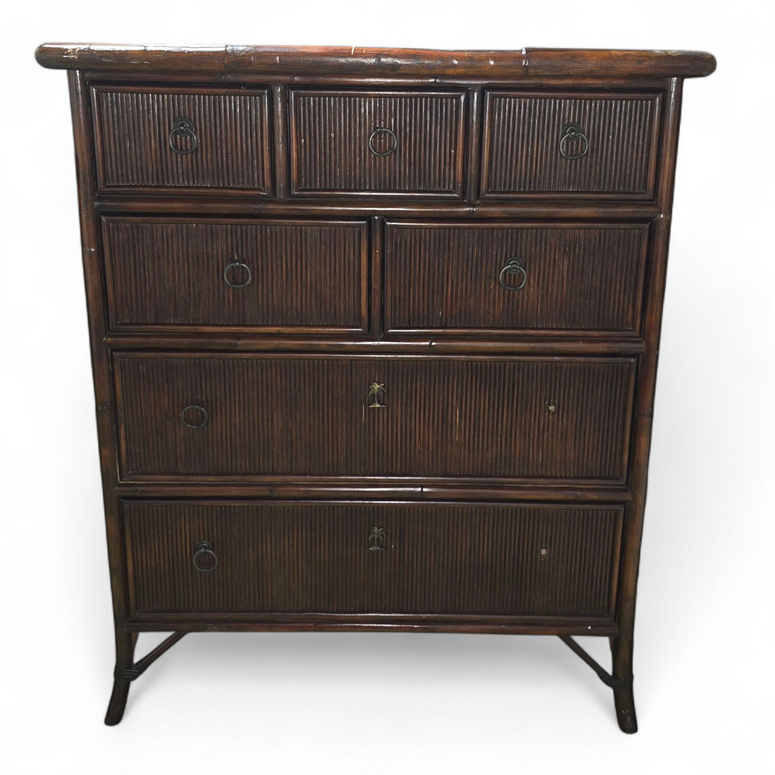 SHL 7-drawer rattan dresser, used and in good condition, upscale resort furniture