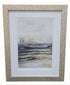 Modern abstract framed wall art with beige frame 23.5 x 29.5