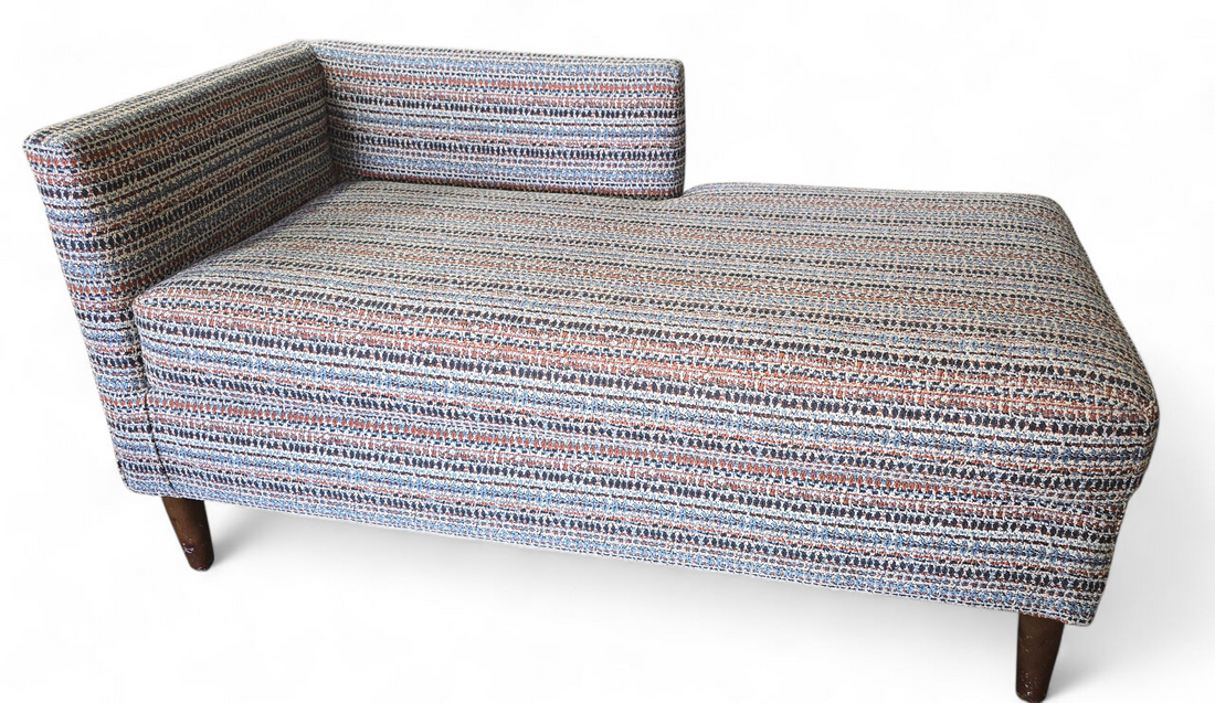 SHL multi-color textured chaise lounge, used, very good condition