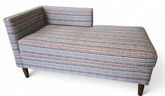 SHL multi-color textured chaise lounge, used, very good condition