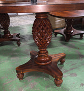 SHL tropical accent round table pineapple design used good condition