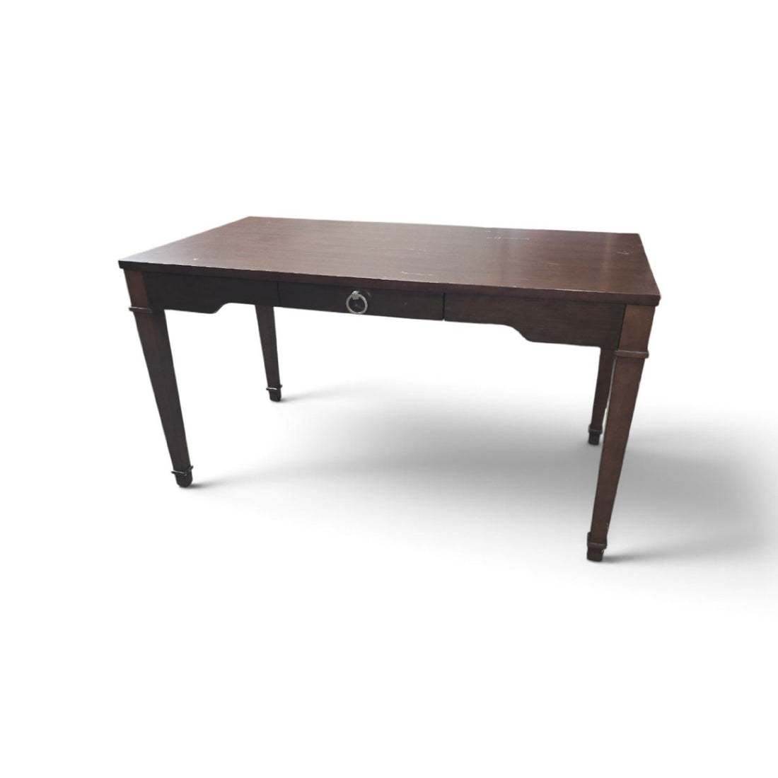 Used dark brown traditional writing desk, SHL Southern Hospitality Liquidation