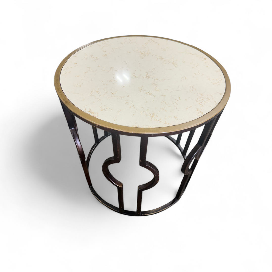 Granite Top Metal Side Table