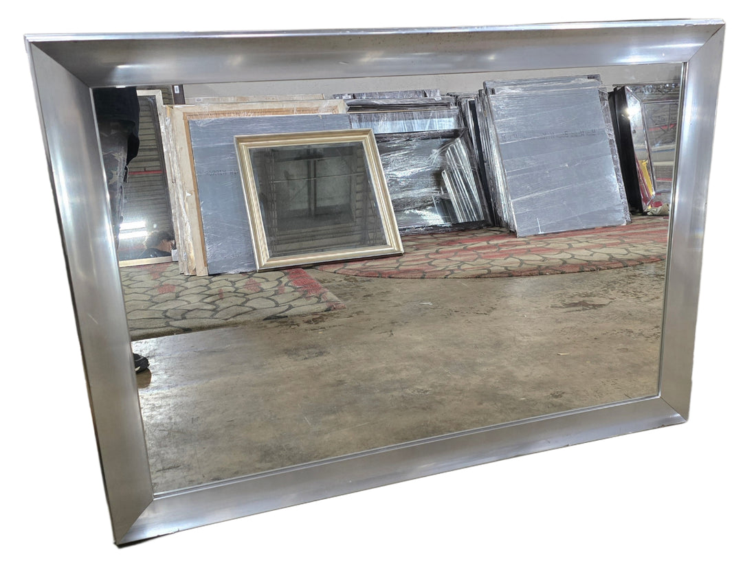 Silver frame mirror, 50 x 36, pre-owned hotel furniture from SHL Cartersville GA serving Northwest Georgia.