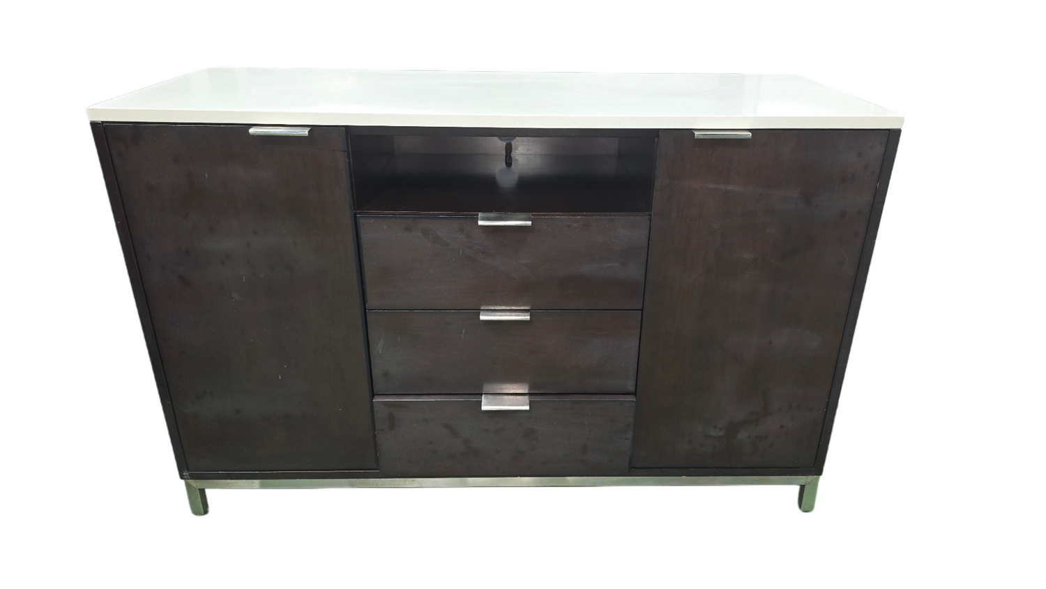 Dark Brown 3-Drawer Dresser- 50" X 19" X 32"