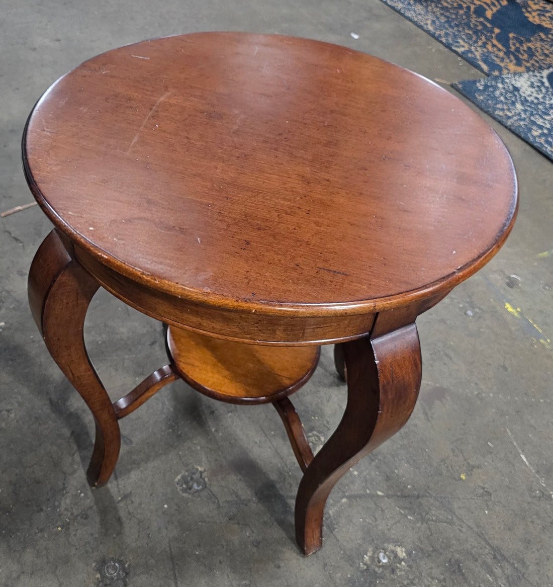 Round Wood Accent Table