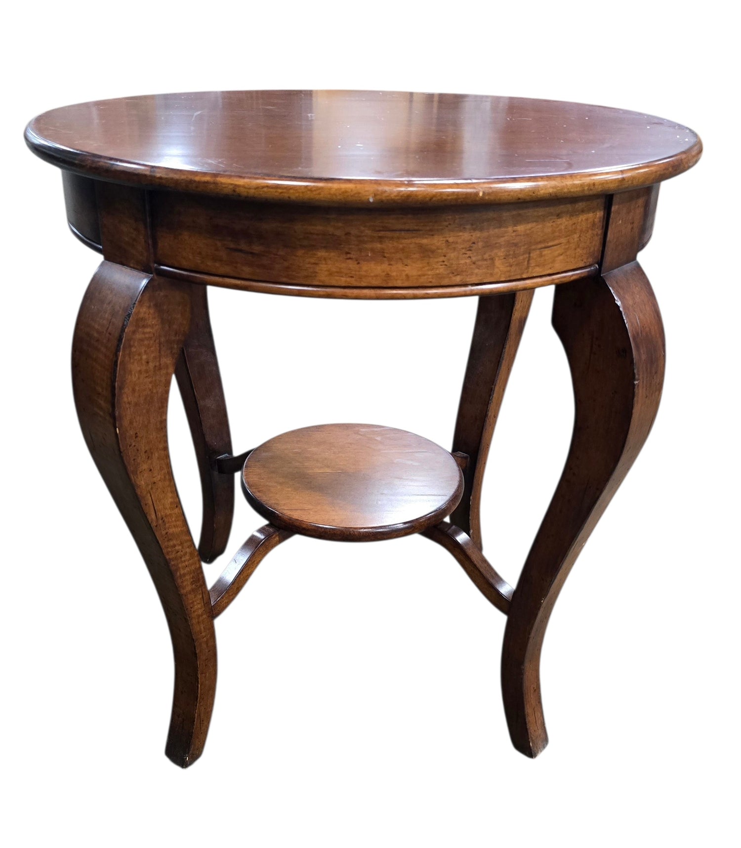 Round Wood Accent Table