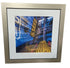 Front view of Tampa city artwork, 25.5" x 26", framed in silver.