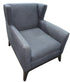 Upholstered wingback chair in dark blue fabric, available at Southern Hospitality Liquidation Cartersville GA near Atlanta