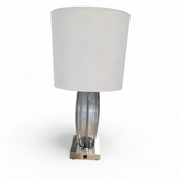 Used blue glass lamp sourced from upscale resort – Southern Hospitality Liquidation